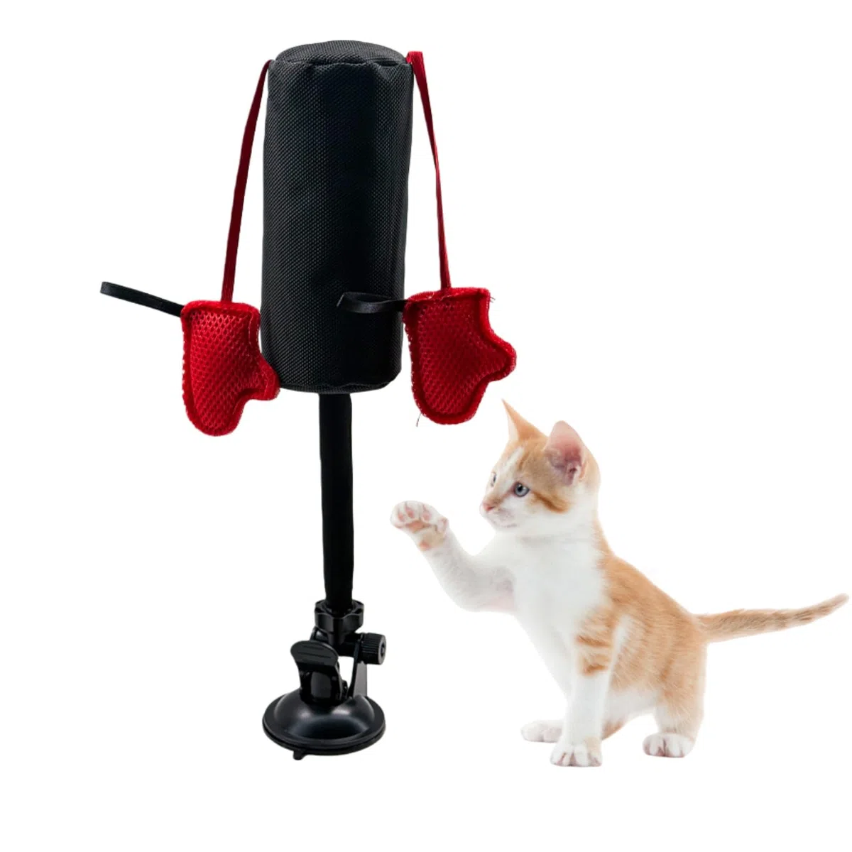 Sac de frappe pour chat - Sac de frappe amusant avec gants de boxe - Jeu pour tous (A)