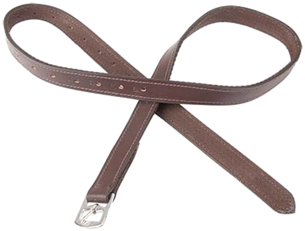 TdeT Etriviere Cuir et Nylon - Havane Fonce - 120 cm