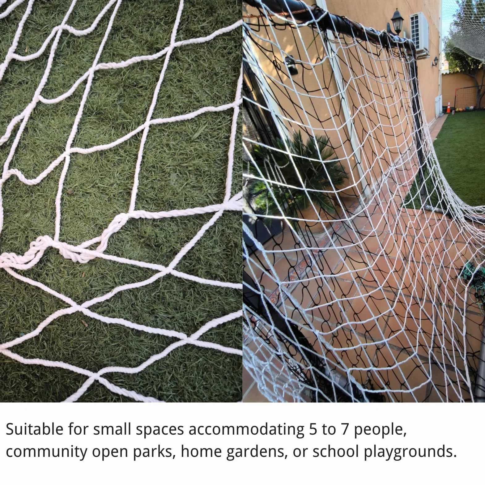 Filet de football 3,6x1,8 m Sport Filet de remplacement pour but de football en fibre de polypropylène Accessoires résistants aux intempéries pour l'entraînement au football pour les buts de