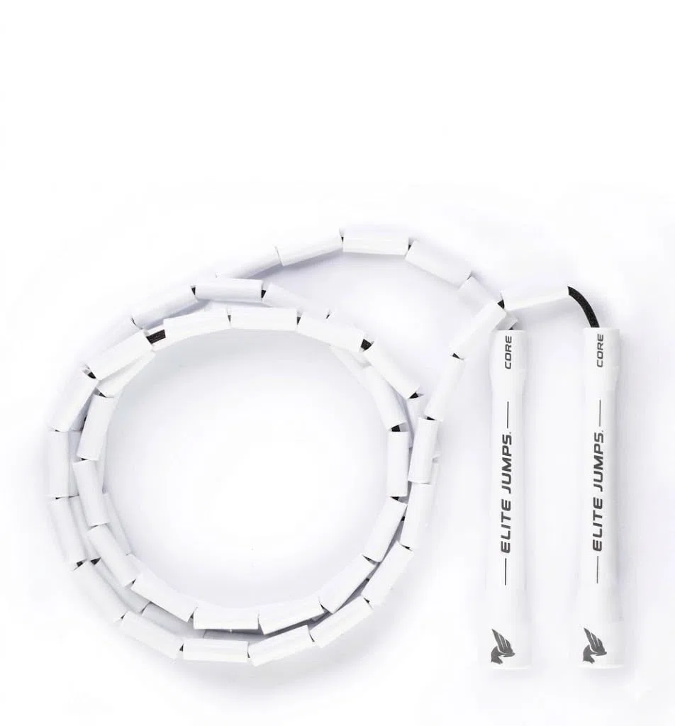 Elite Jumps Corde à Sauter a Perles pour Adultes – Corde Segmentée 25 mm avec Poignées Incassables – Réglable, Durable & Sans Nœuds pour Cardio, Coordination & Entraînement Technique