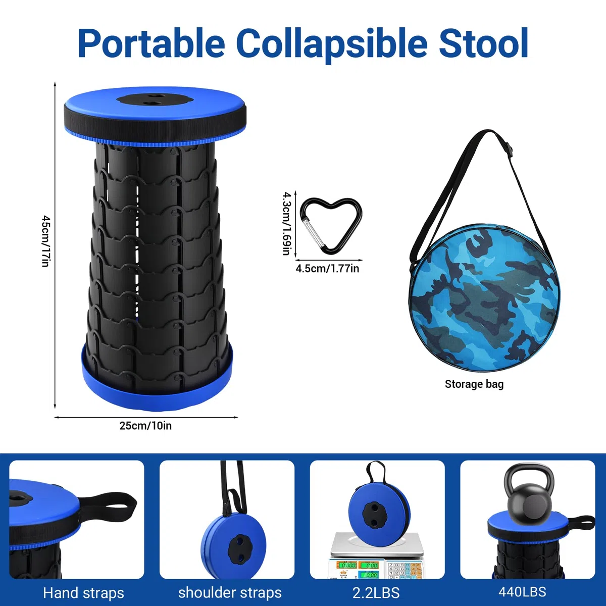 Tabouret Pliant Portable,Tabourets de Camping,pour Adultes, pour Camping,Randonnée,Pêche,Voyage,BBQ,Jardin,Extérieur