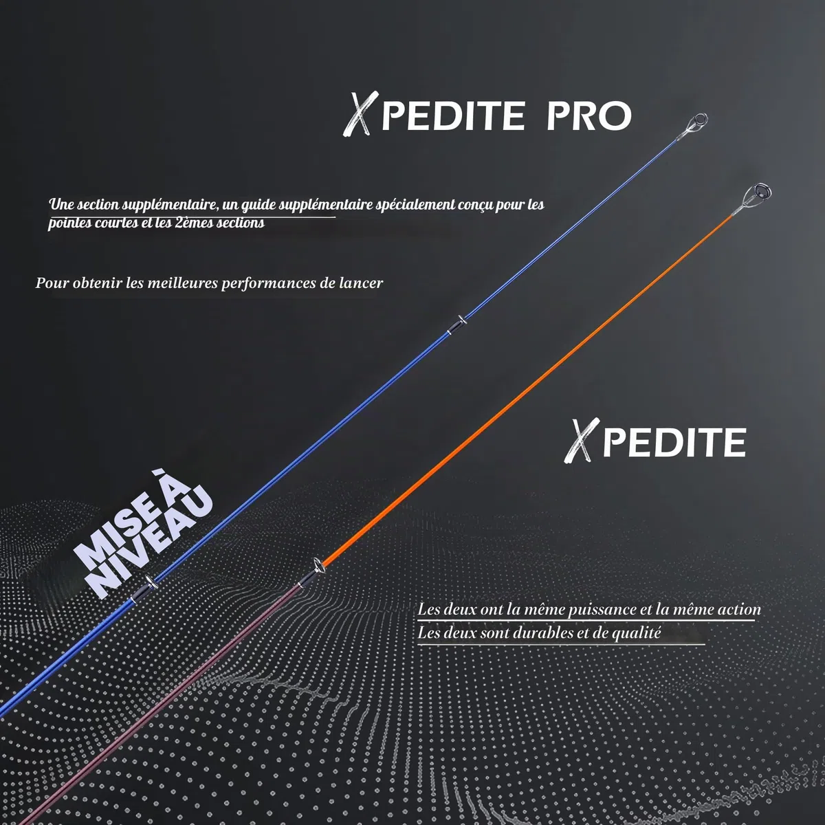 Eow XPEDITE Pro Canne à pêche télescopique Portable pour Lancer et Filer, Cannes à pêche en Carbone 24T et Pointe en Carbone Solide, poignée en liège, Canne à pêche de Voyage, Courte Cannes à pêche