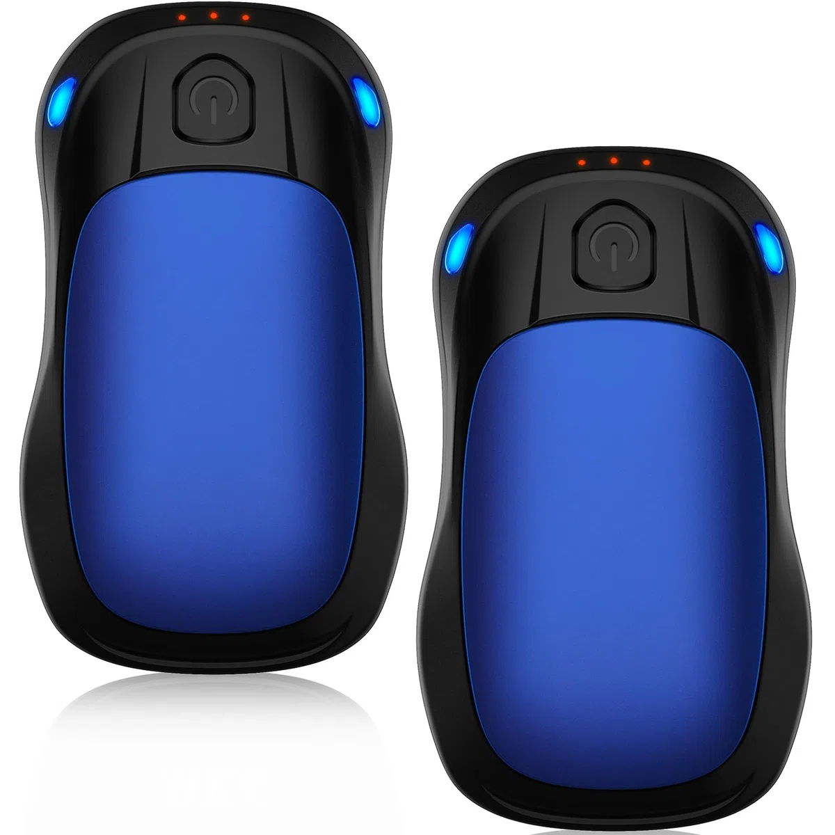 Chauffe Main Rechargeable, Lot de 2 Chaufferette Main Reutilisable avec 20 Heures de Chauffage Longue Durée, USB Chauffe-Main Electrique avec 3 Niveaux de Chauffe pour Poches et Gants en Hiver Froid