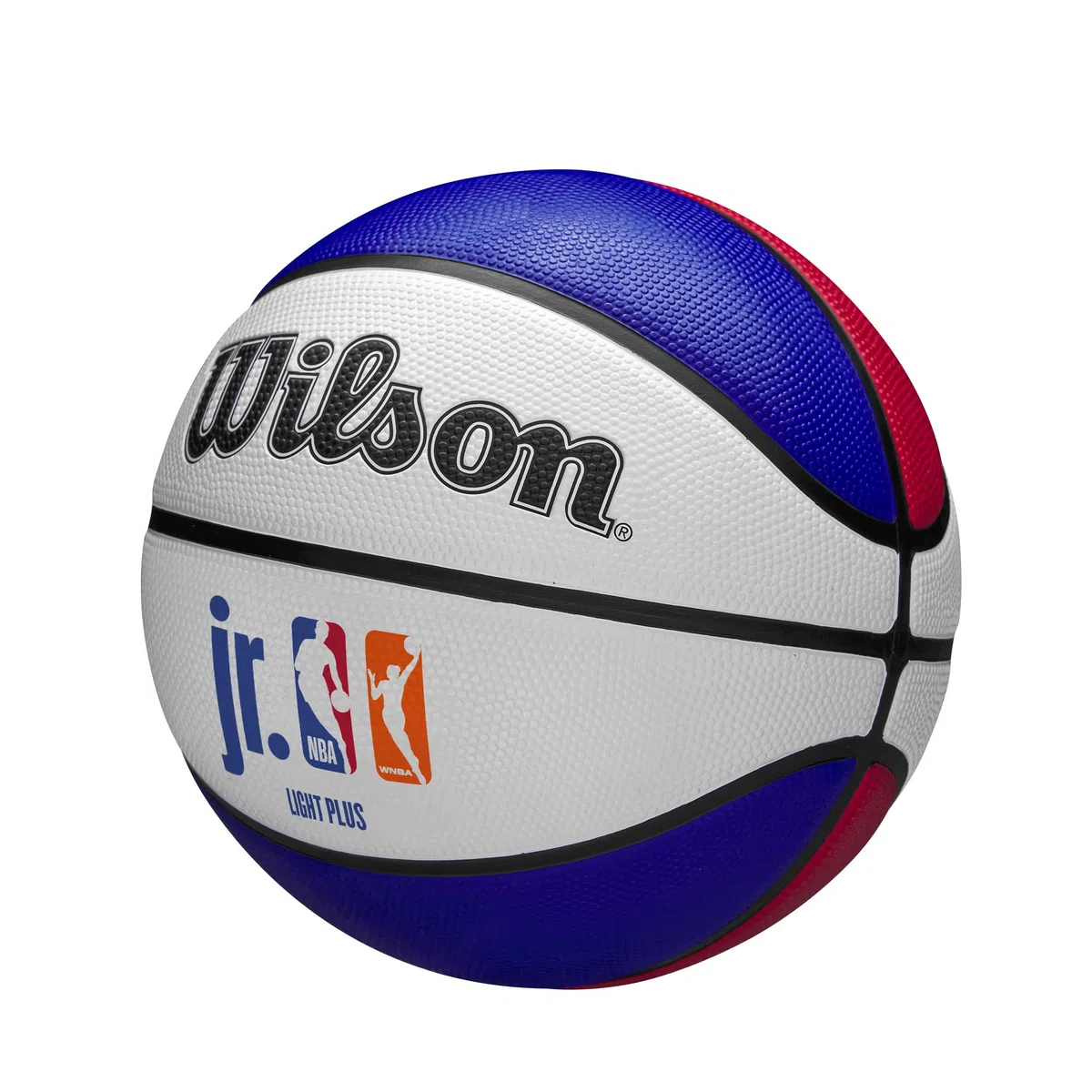 Wilson Basketball Jr. NBA WNBA DRV Light, Outdoor and Indoor, Size: 5, Blue/Red/White