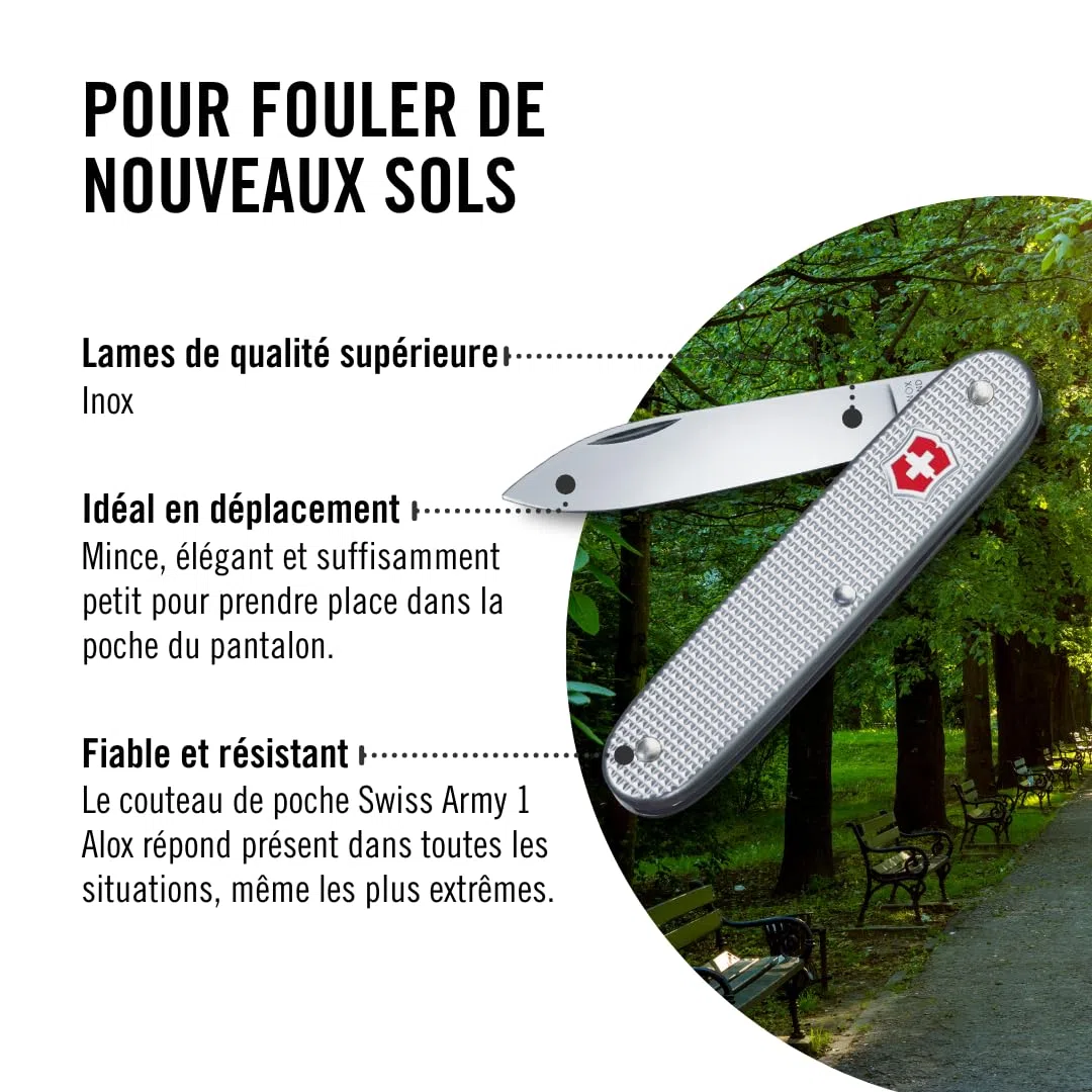 Victorinox Outil de Poche Alox Argent côtelé, 0.8000.26