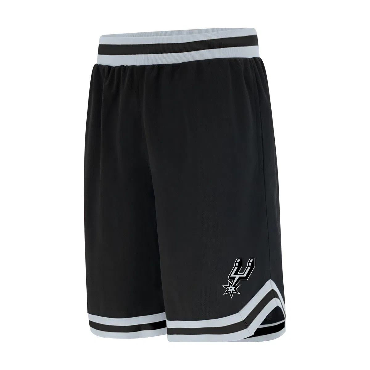 Unk NBA Ultra Game GSM3547F NBA Short de Basket-Ball tissé avec Logo de l'équipe en Poly, Noir, Taille M