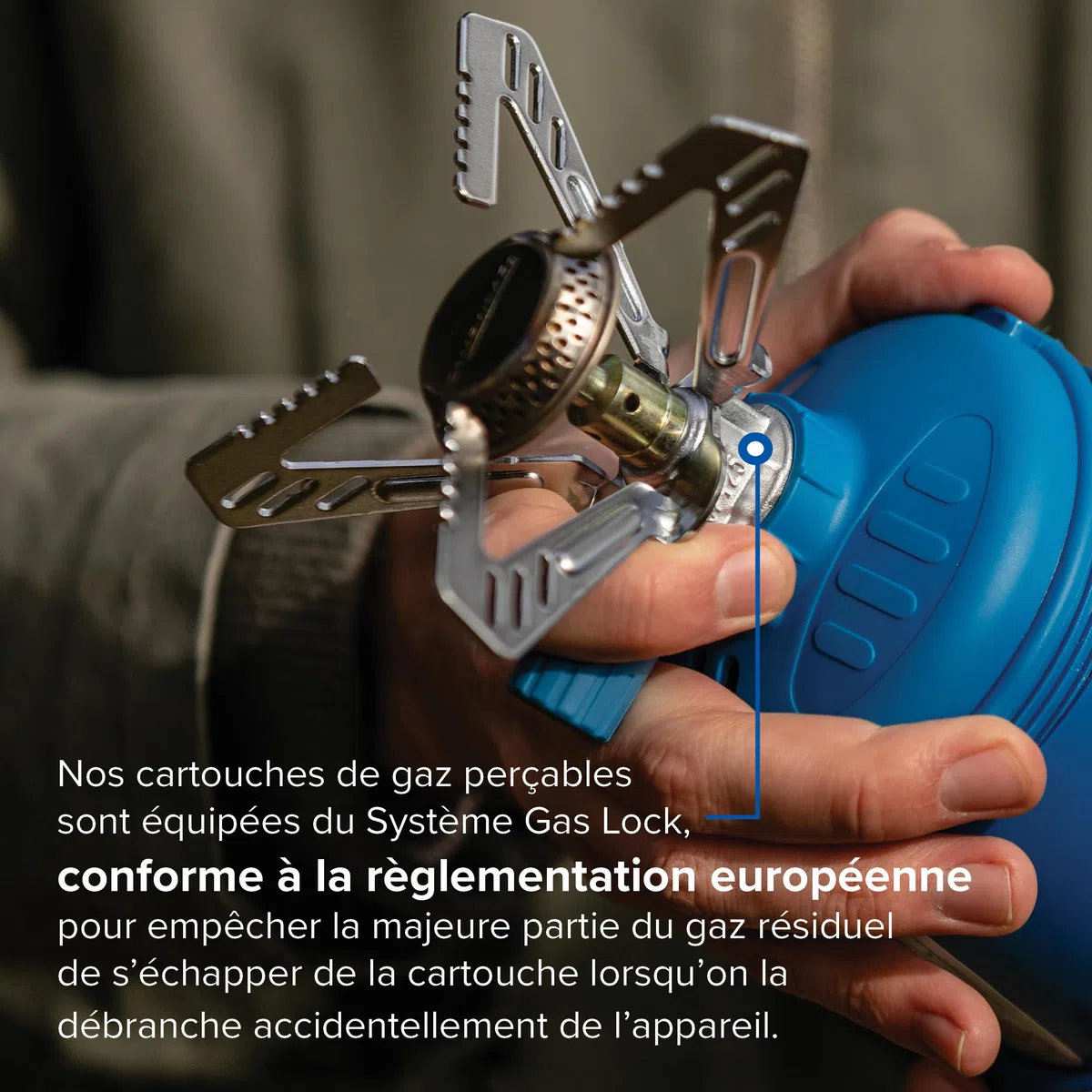 Campingaz 206 S Réchaud de camping, réchaud à gaz 1 brûleur pour le camping, les festivals ou les randonnées, Bleu