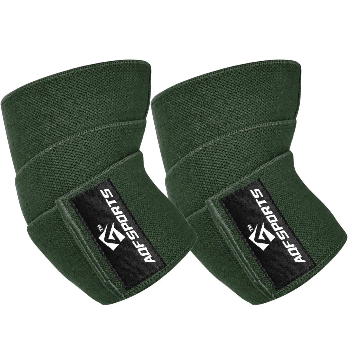AQF Bandages de Coude pour Musculation (Paire) – Coudières Élastiques 101,6 cm, Support et pour Haltérophilie, Powerlifting, Fitness, Entraînement, Développé Couché (Vert Militaire)