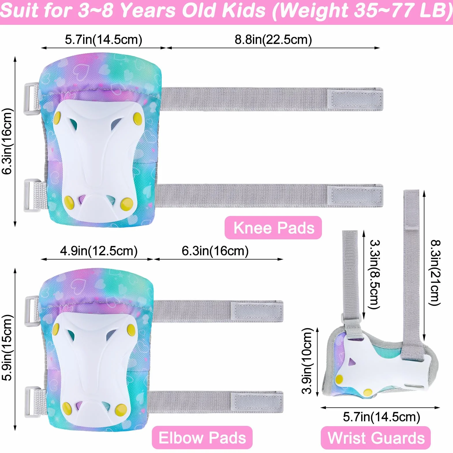 Protection Roller Enfant Equipement de Protection Skateboard Protecteurs Enfants Genouillères Coudières Protège-Poignets pour Le Patinage à roulettes