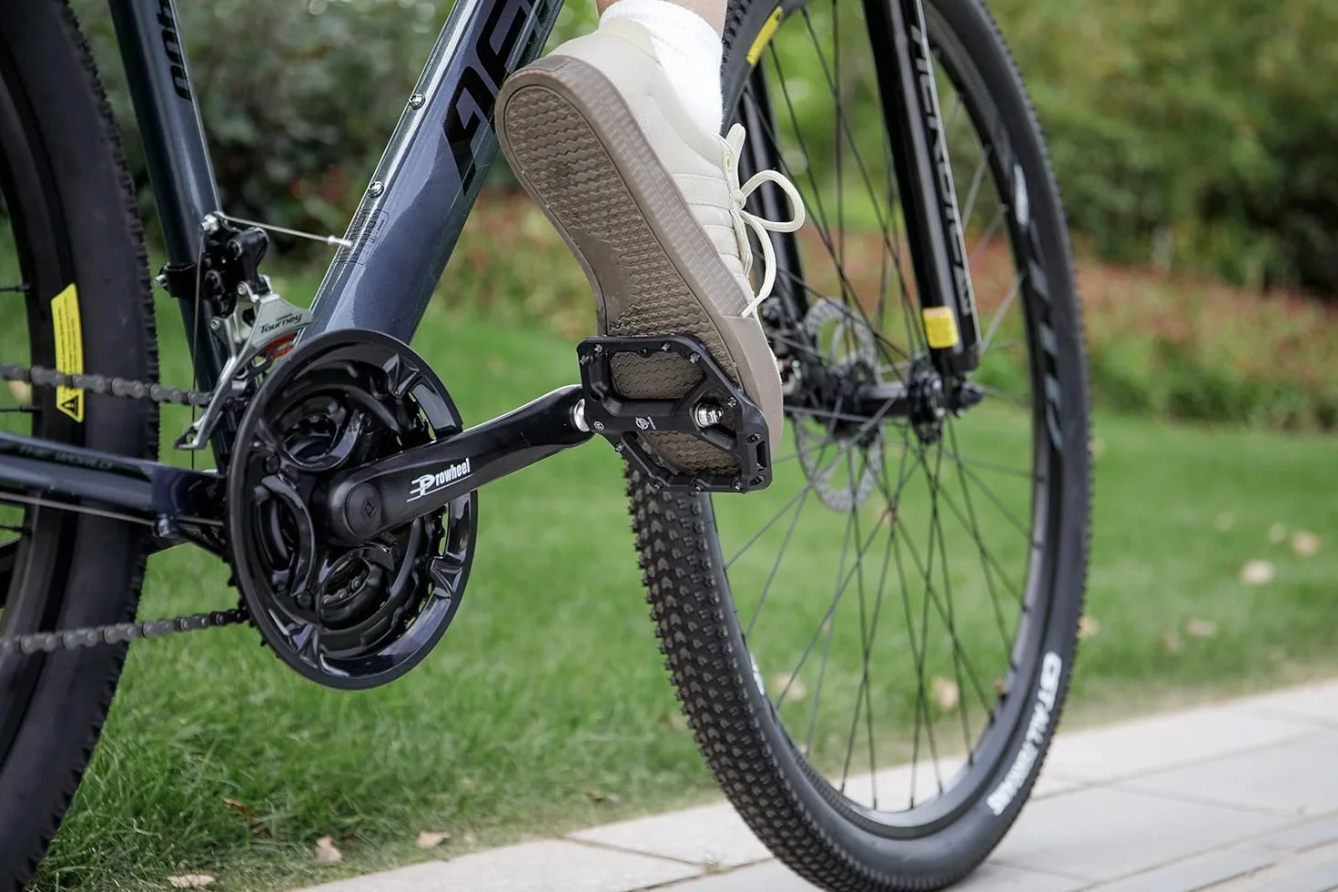 GEWAGE Pédales de vélo de Montagne, pédales antidérapantes en Fibre de Nylon VTT, pédales de vélo 9/16 ", pédales Plates légères et Larges