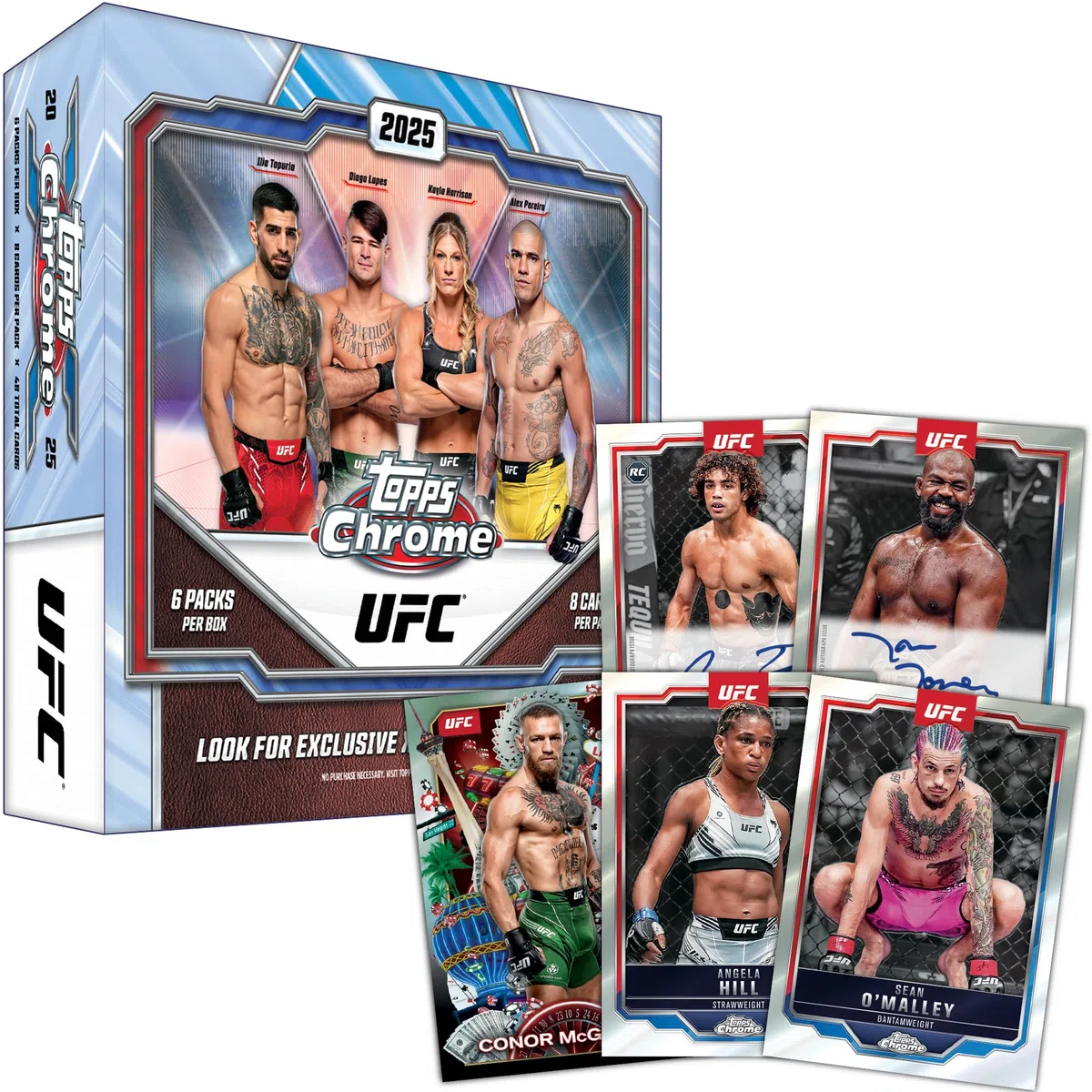 Topps Chrome UFC 2025 - Scellé en Usine - Mega Box