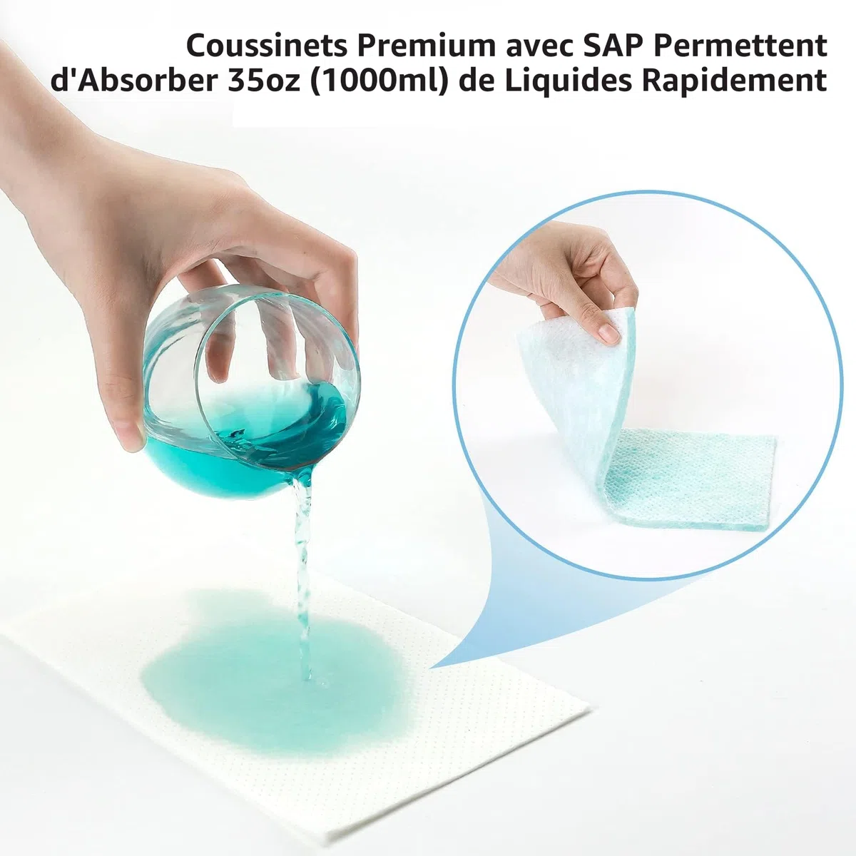 Lot de 40 sacs poubelle jetables super absorbants pour chaise percée, sacs de toilette portables, sacs de toilette de camping universels