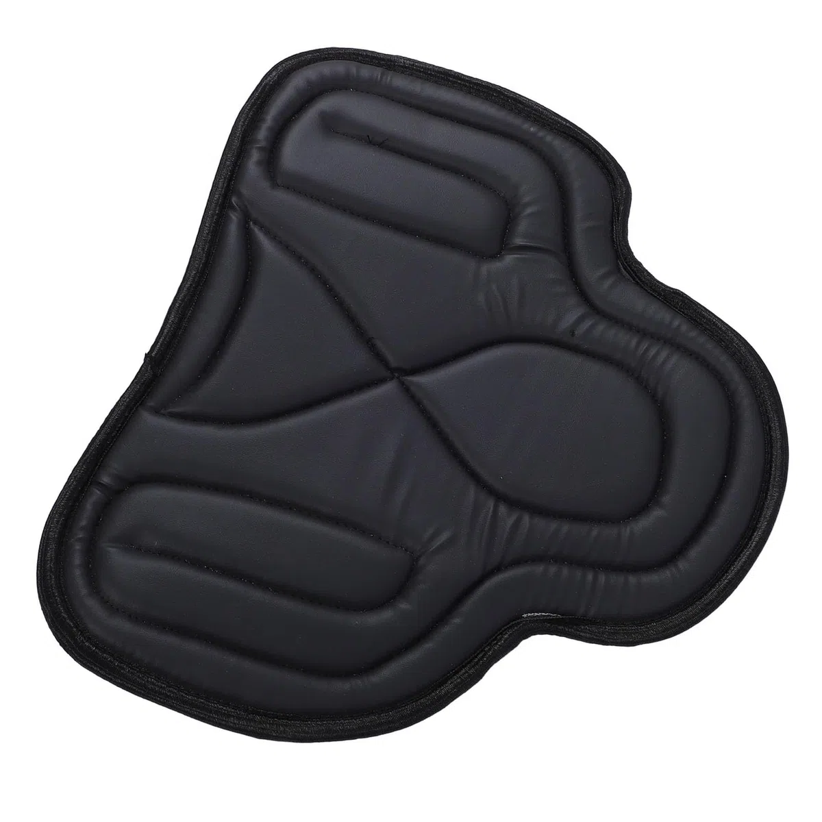 Alomejor Tampon de Selle à Cheval épaissis de Tampon de Selle d'amortisseur amélioré Saddle Pad avec du Cuir PU Respirant pour Le Confort de Conduite équestre