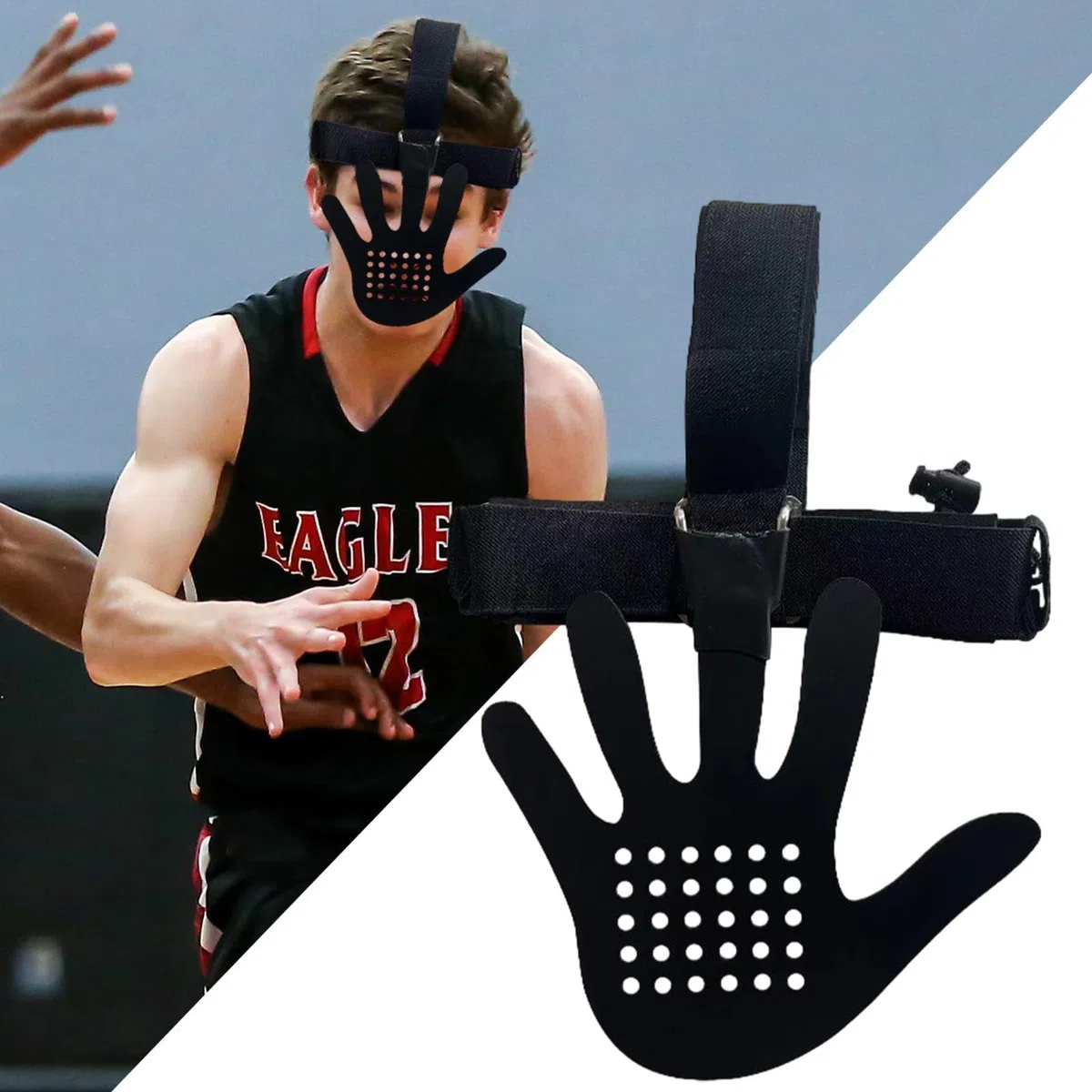 Masque d'entraînement de Basket-Ball - Masque d'entraînement de défense - Masque d'entraînement de résistance au Dribble - Équipement d'entraînement adapté aux et aux Adultes