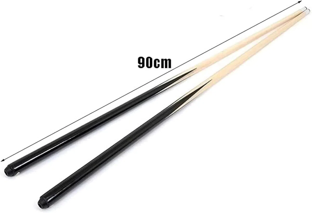 Lot de 2 queues de Billard Courtes de 90 cm, idéales pour Les espaces restreints et Les Adolescents, 2 pièces de 90 cm