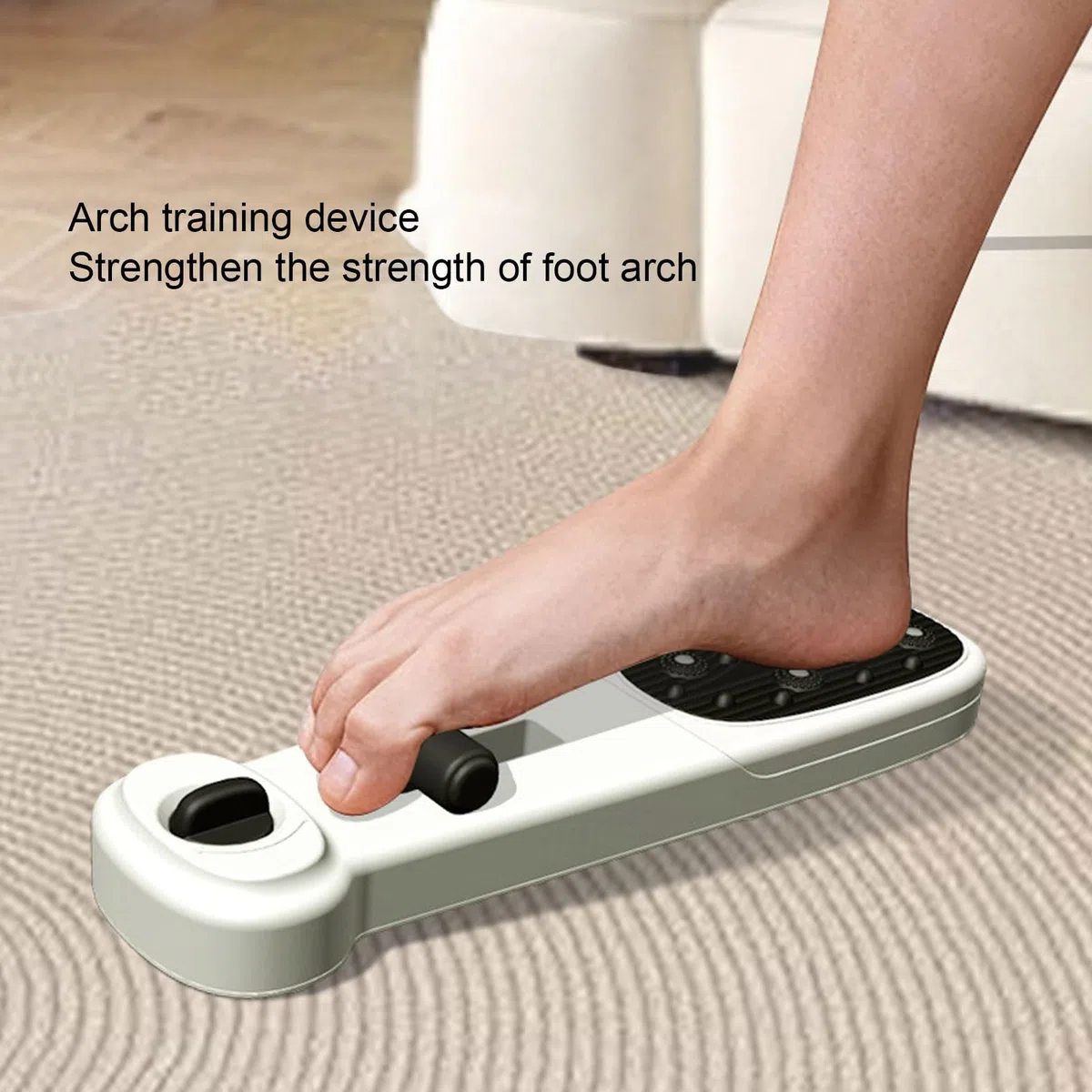 ZJchao Entraîneur de Voûte Plantaire, Résistance Réglable 2 en 1, avec Rouleau de Massage intégré pour Pieds Plats, Arches Hautes, Adultes, Maison, Bureau, Voyage