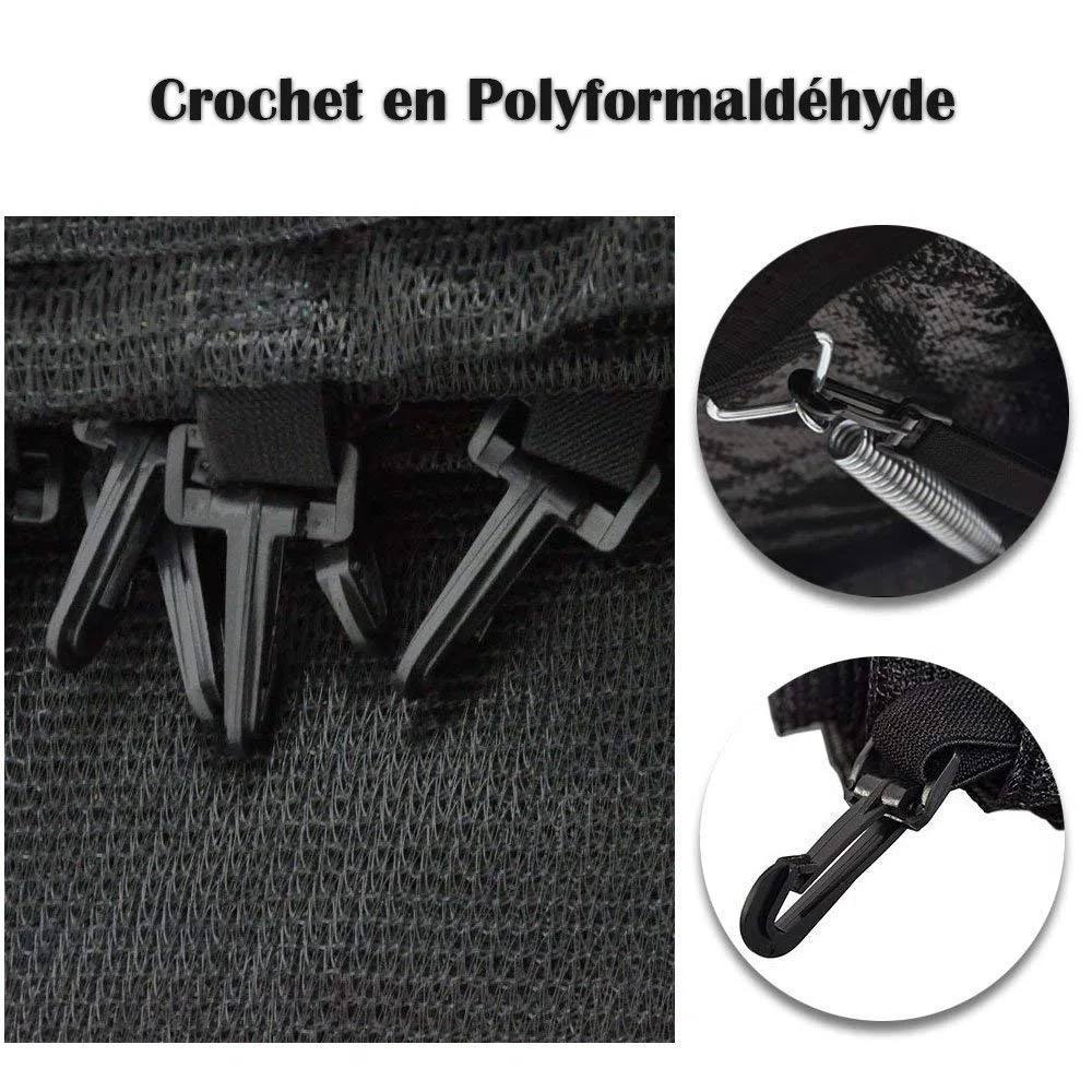 Coussin de Protection de Trampoline + Filet de Remplacement pour Trampoline Filet de Sécurité, Coussin de SÉcuritÉ de Remplacement, Ø 244 305 366 427 cm Trampoline 6/8 Poteaux Filet Protection Bordure