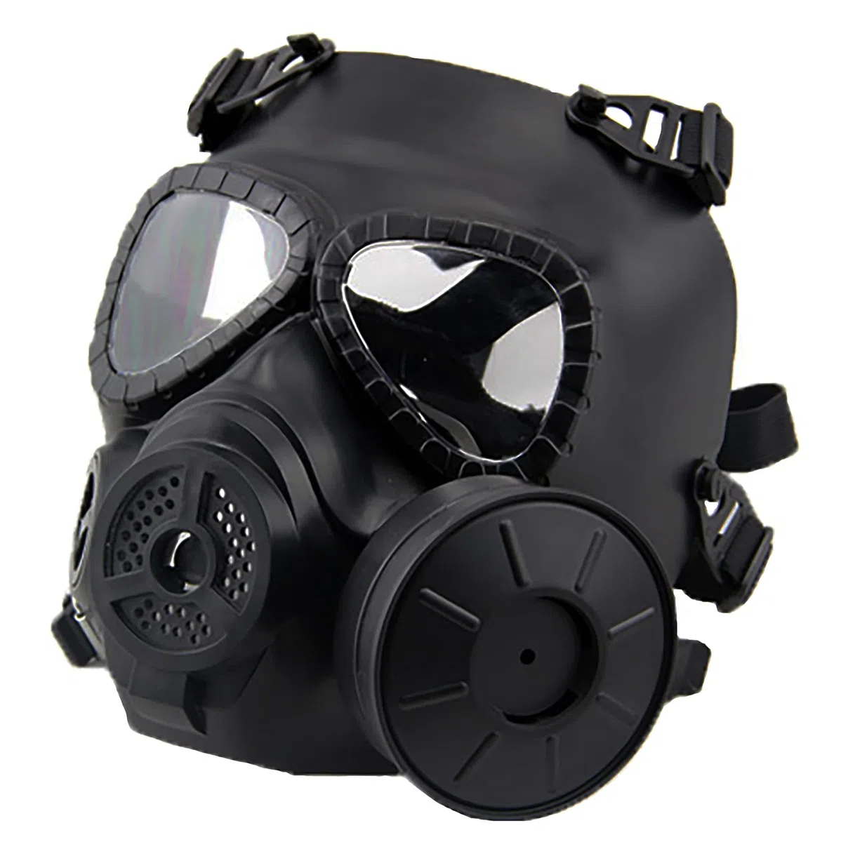 Masque de paintball tactique intégral factice à gaz avec ventilateur turbo pour cosplay, Halloween, jeu de guerre, mascarade