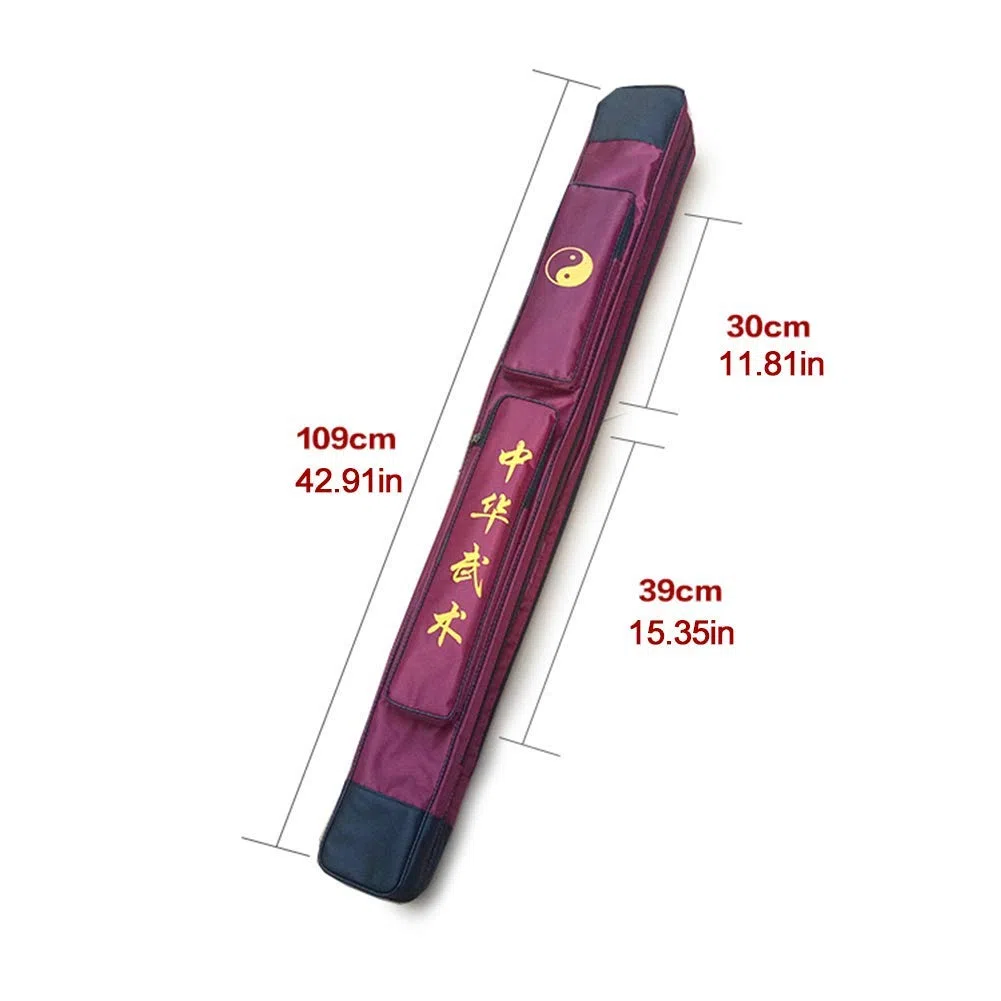 Taichi Sac de Transport pour épée - Sac d'épée Kung Fu Chinois Sacoche Simple et Double Couche Sacoche pour Armes à feu Armes Martiales Sac Kung Fu,Doubleblack