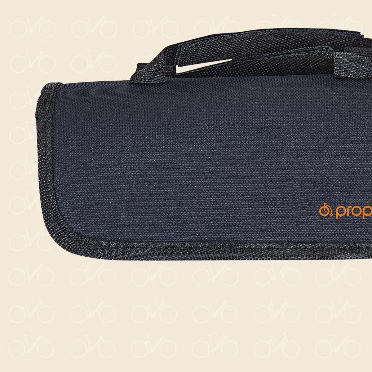 Prophete Sac à outils avec kit de réparation, outil multifonction, pompe : 21,5 x 7,5 x 9 cm, avec support de cadre Velcro.