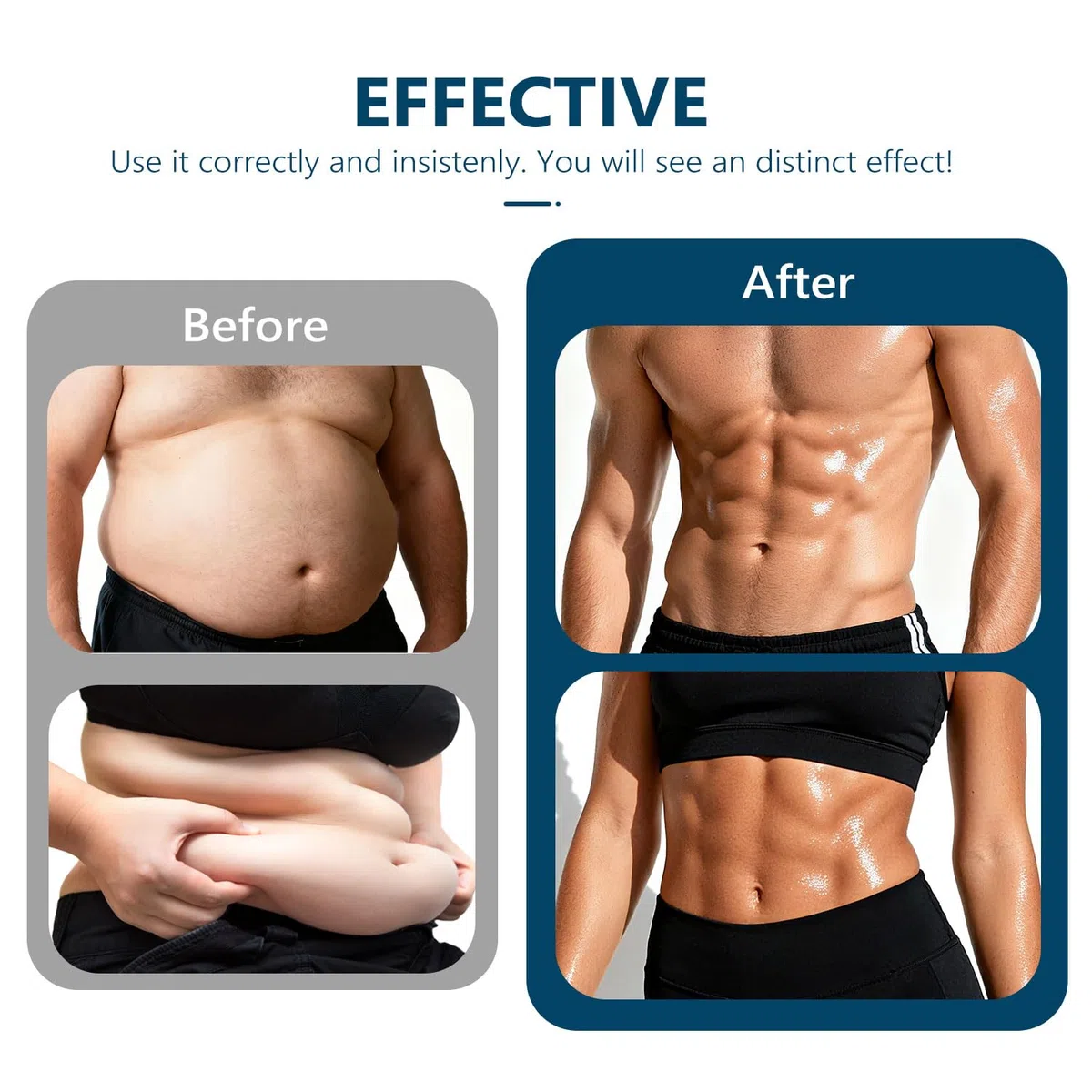 Stimulateur Musculaire EMS, Ceinture Abdominale Électrostimulation, 8 Modes 19 Niveaux, Appareil de Musculation pour Abdomen/Bras/Jambes, Femme Homme