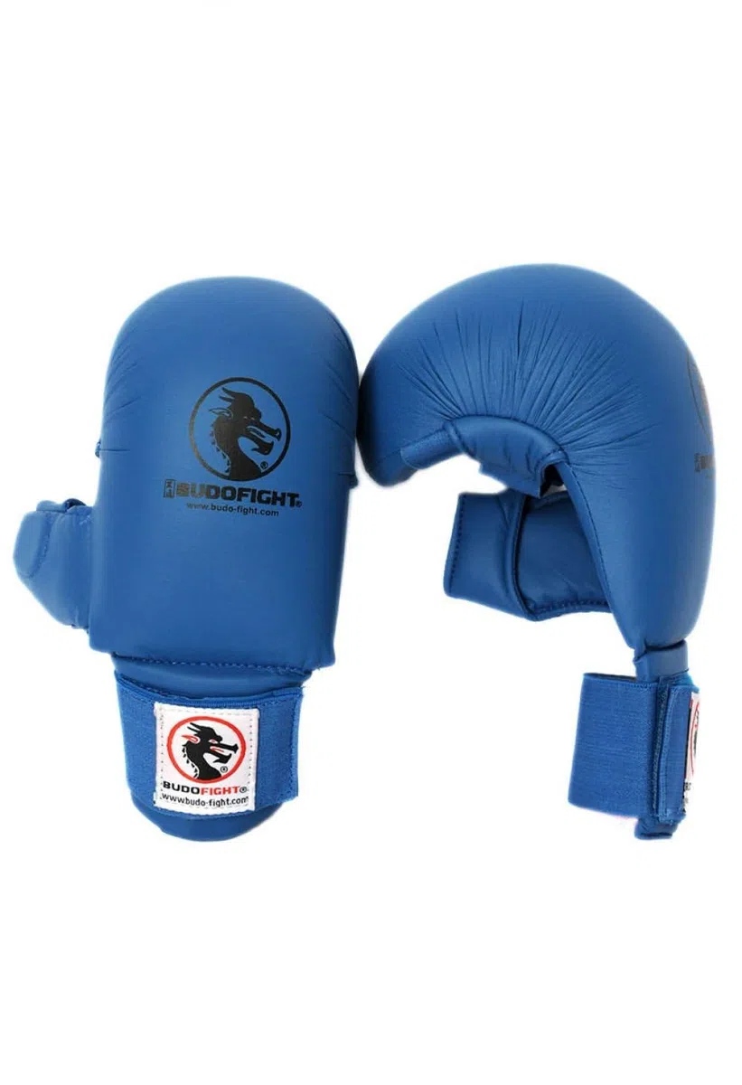 Gants de karaté homologués FFK Bleus