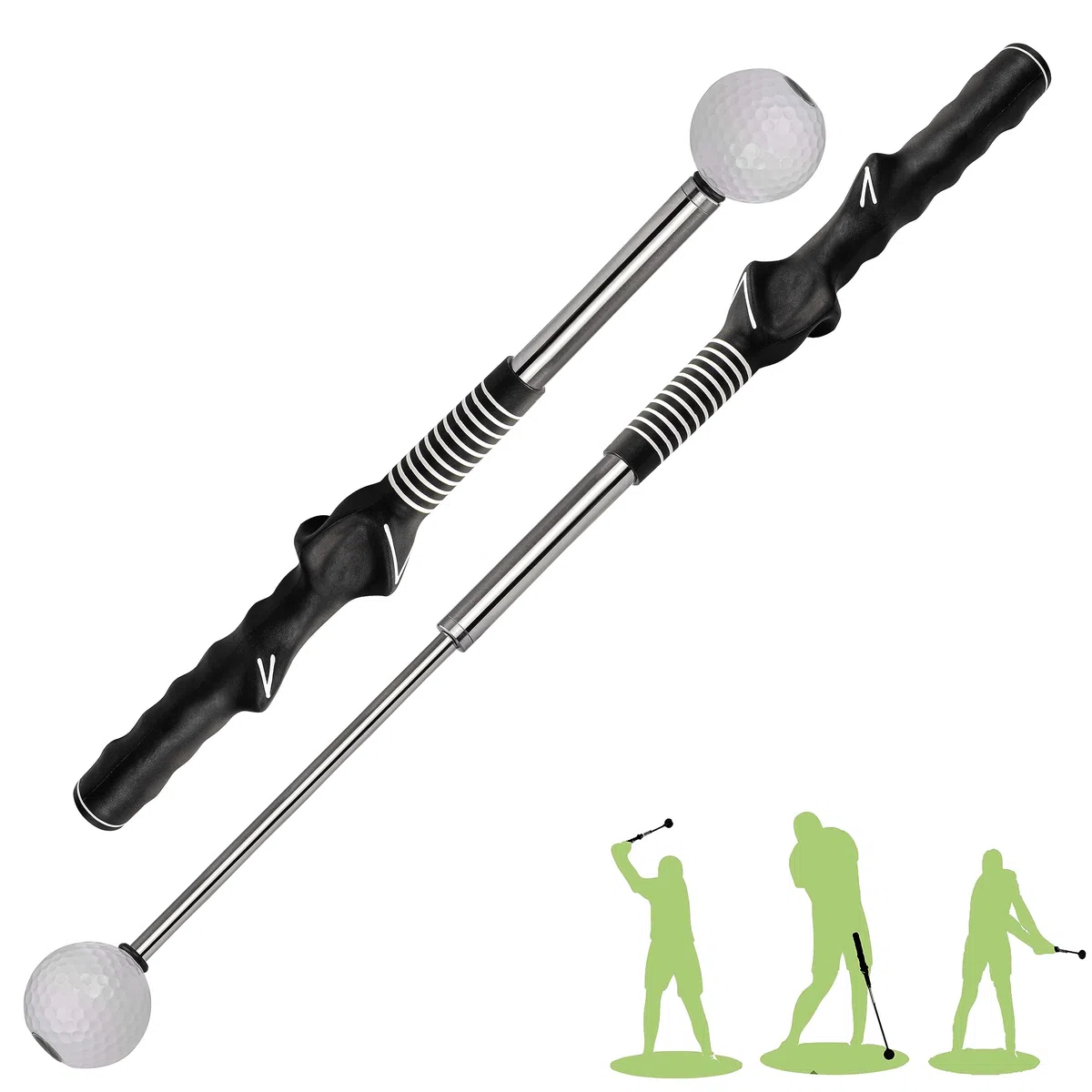 Aide à l'entraînement au Swing de Golf rétractable, entraîneur de poignée de Golf et entraîneur de Swing de Golf pour l'échauffement, Club de Golf pour droitier pour la Pratique en intérieur,