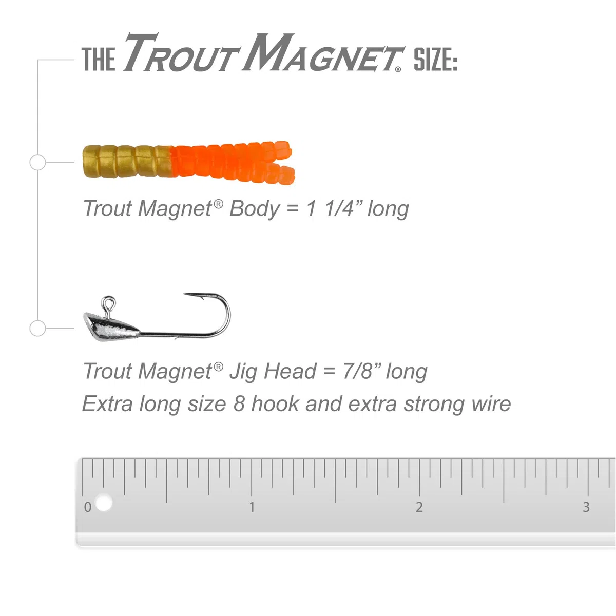 Trout Magnet Kit de pêche 82 pièces néon Comprenant 70 appâts à Truite et 12 hameçons, Taille 8