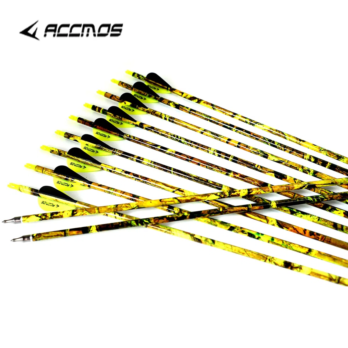Diamètre Intérieur 6.2mm .244" Longueur Personnalisée Flèche Carbone 22-30 Pouces Spine 500 pour Entraînement Chasse avec Encoche Rotative pour Arc à Poulies et Arc Recurve Adulte Jeunesse 12pcs