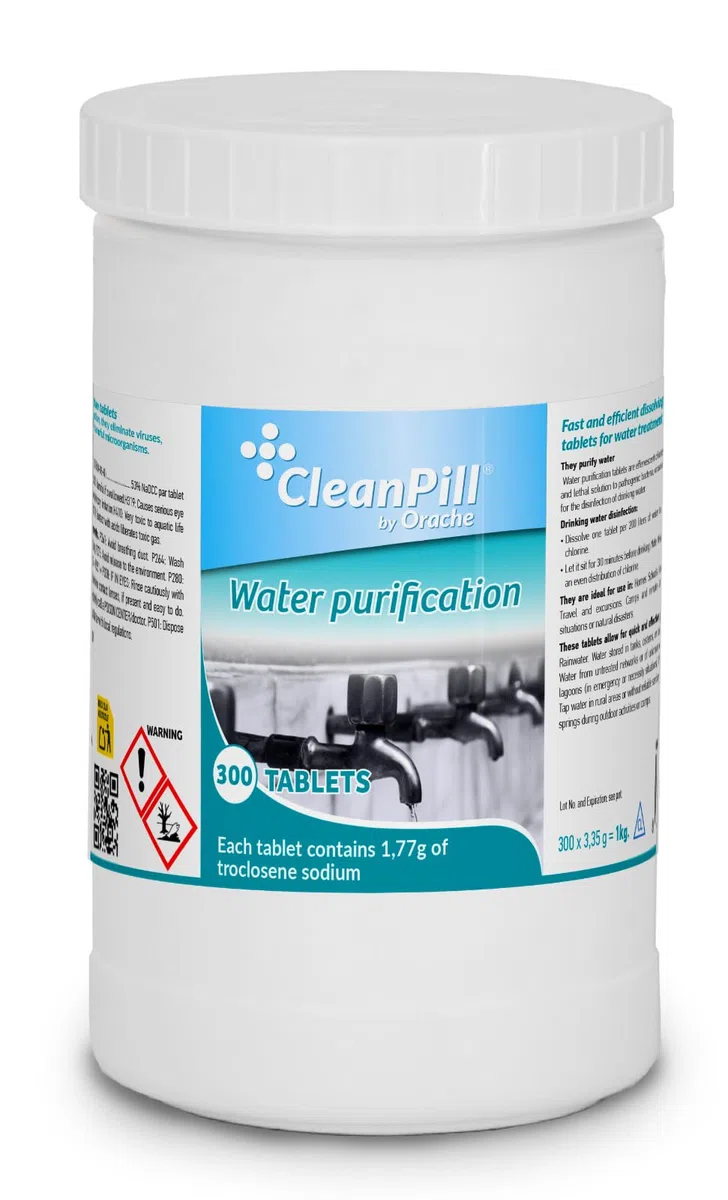 Comprimés de purification de l'eau - Cleanpill - 300 comprimés