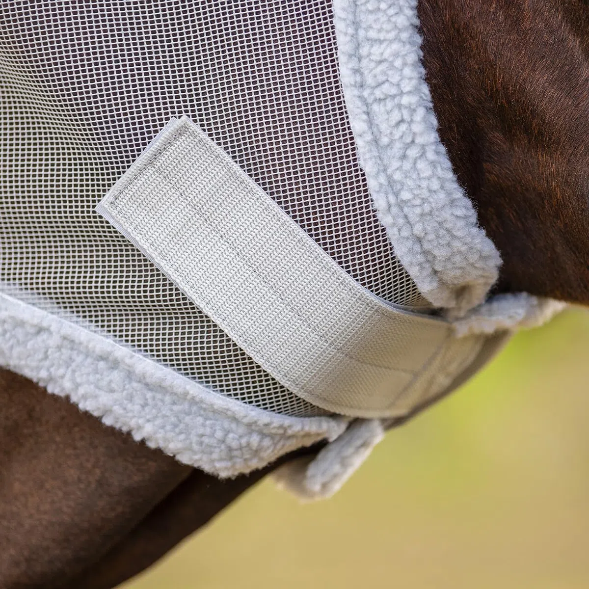 QHP Without Ear Protection Fly Mask Extra Full Size Grey