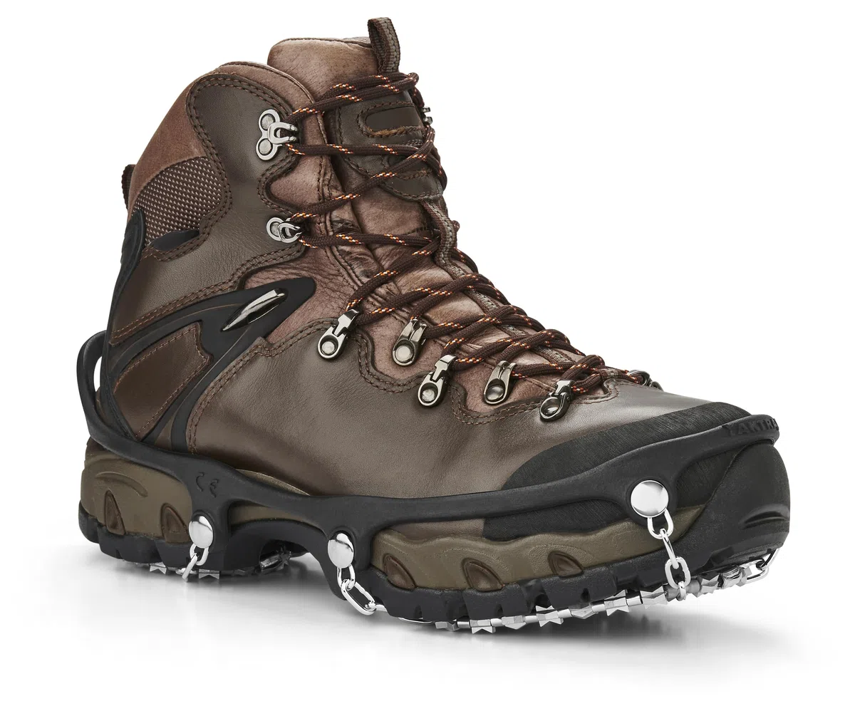 YAKTRAX Diamond Crampons de randonnée à Traction Ultra-Robuste, maillons soudés TIG durables, assurant la Traction sur la Glace et la Neige, Noir