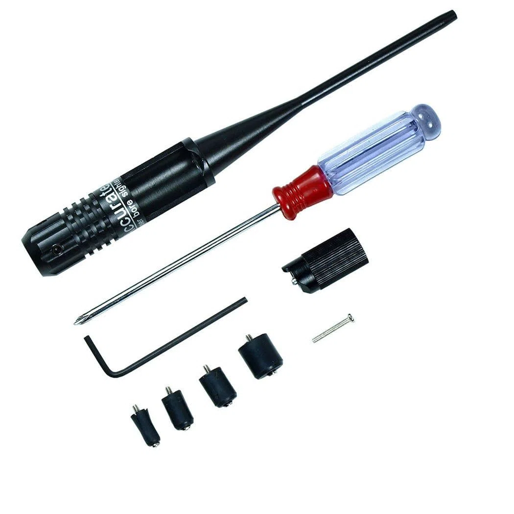 IRON JIA'S Rouge Laser Pointeur Laser Airsoft Kit de Visée à alésage Pistolet a Plomb Fusil Airsoft Collimateur De Reglage pour 0.22-0.50 Caliber Rifles Pistolet (sans Batterie)