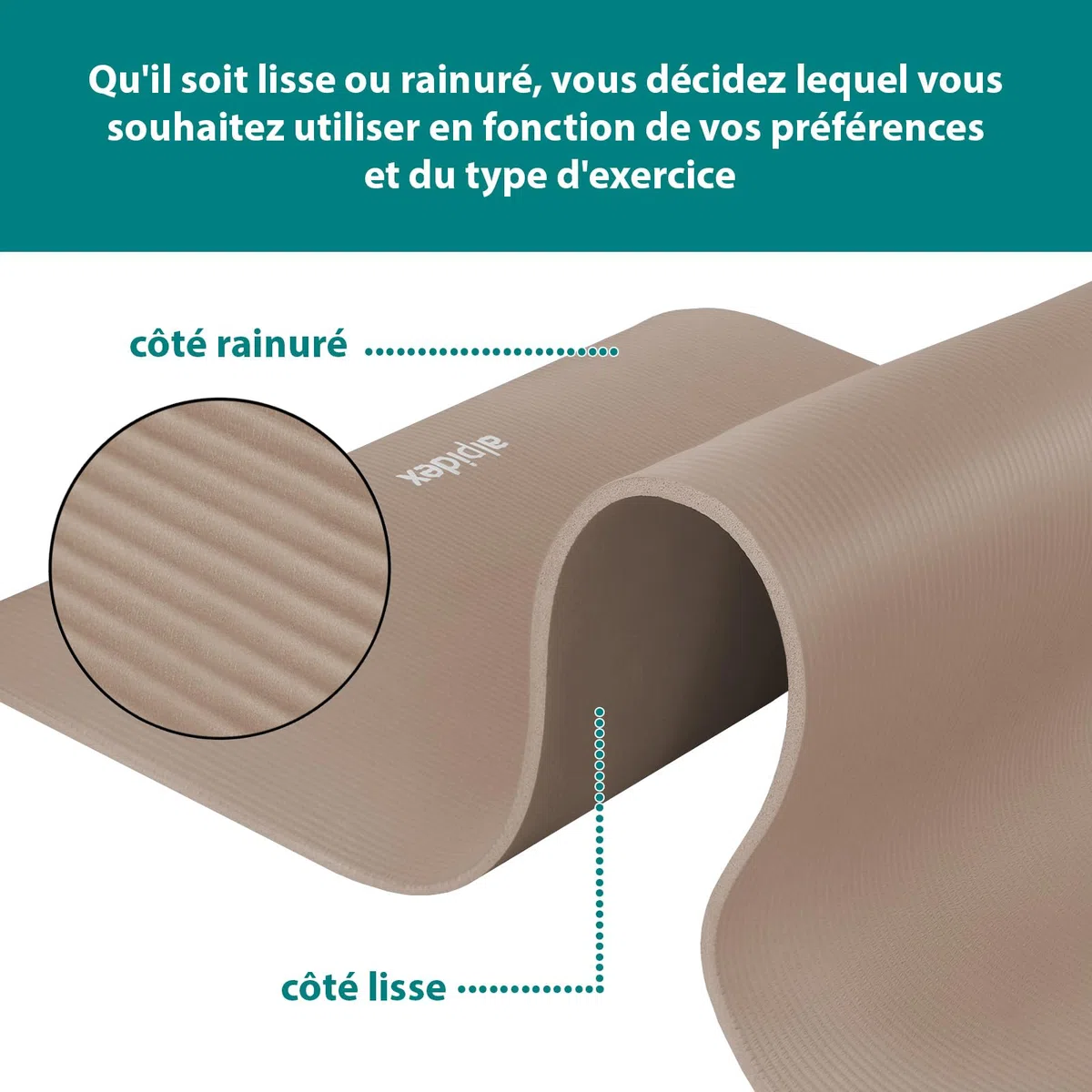 ALPIDEX Tapis de Yoga 183 x 60 x 0.8 cm Matelas Sport Gymnastique E-Book Antidérapant sans Phtalates Sangle Transport Pilâtes Gym Aérobic Stretching Entraînement