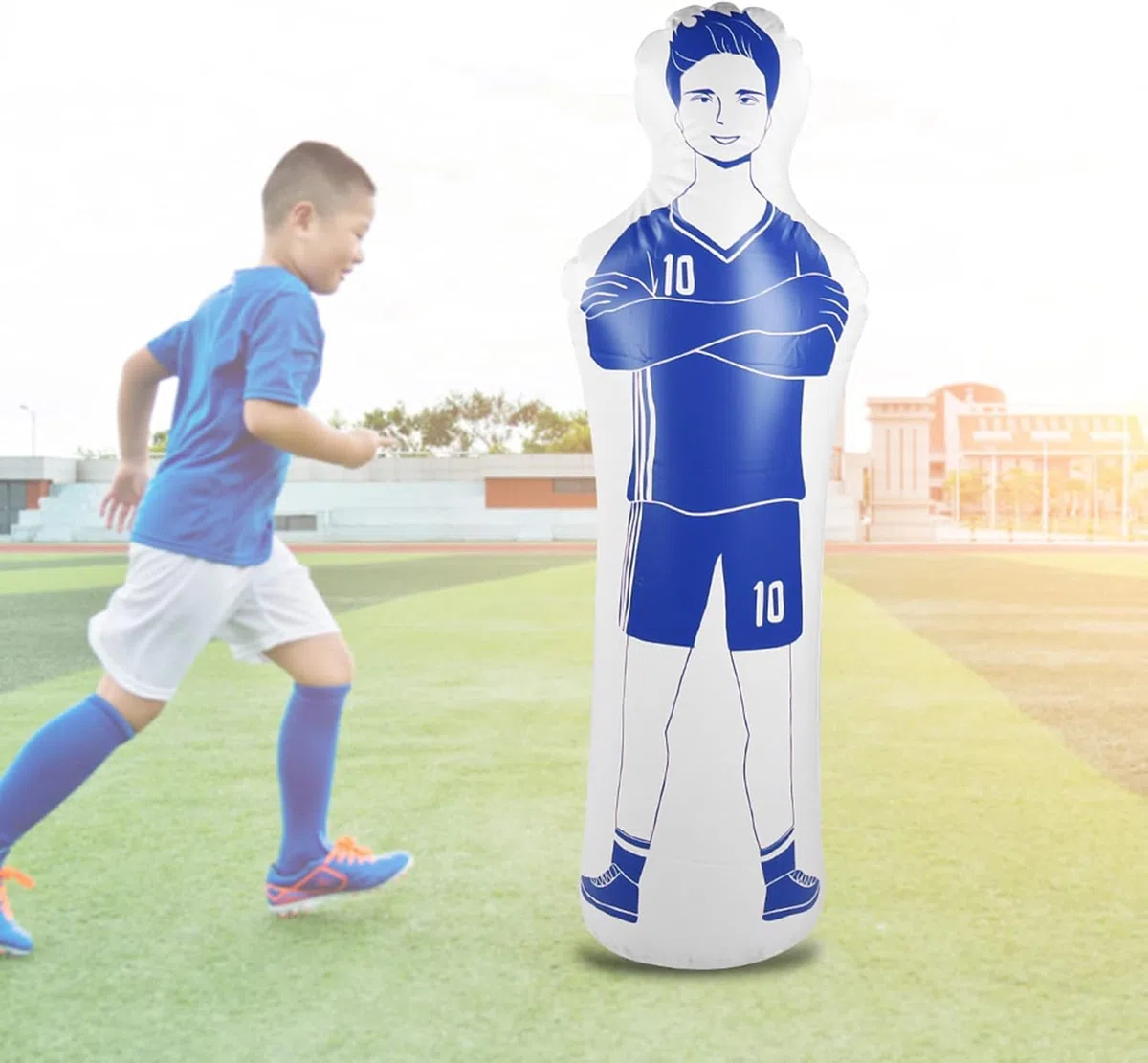 Mannequin gonflable pour entraînement de football, sac de frappe mural, sac de frappe, colonne de boxe, sacs de sable pour coups de pied, dribbles, exercices
