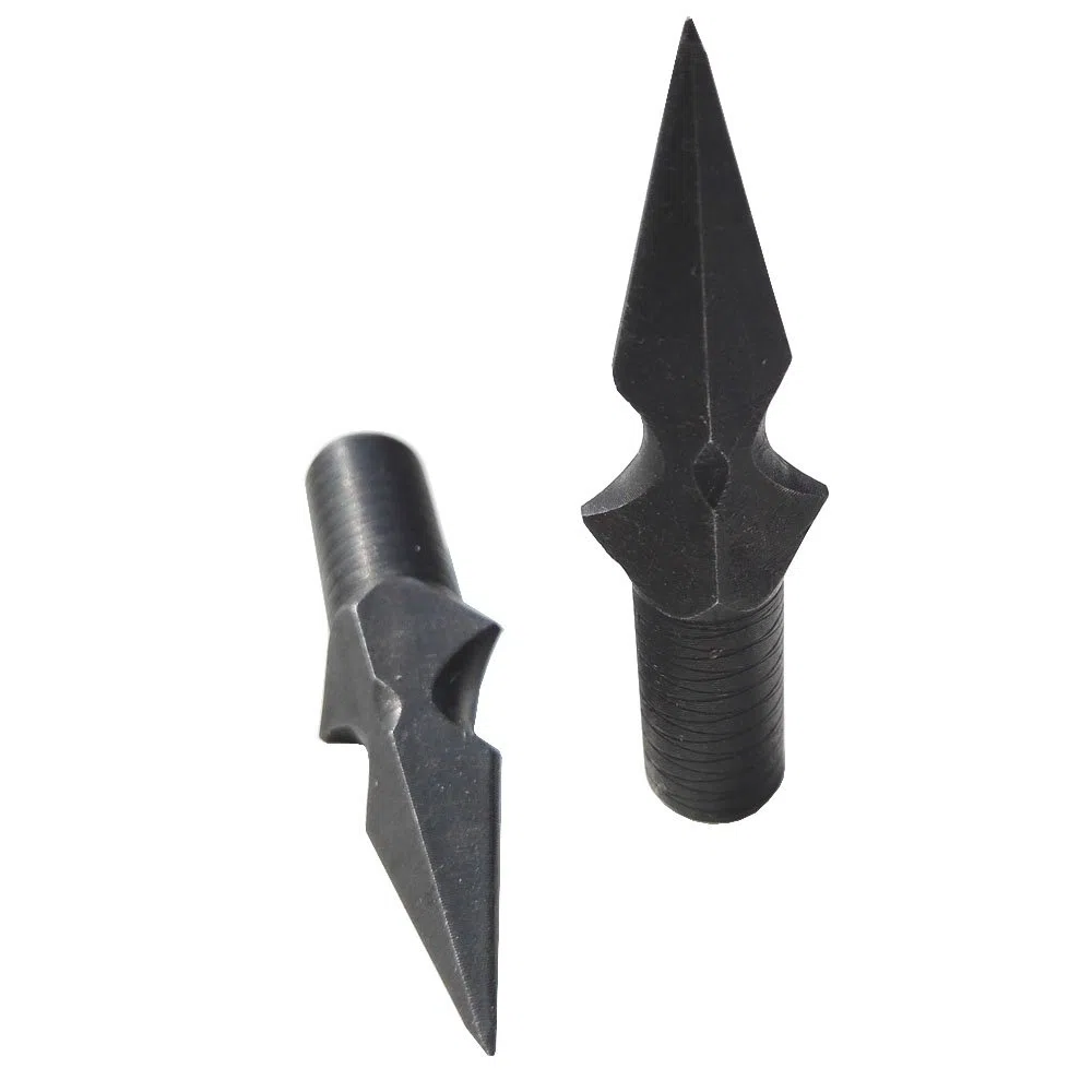 6pcs Pointes de flèche Traditionnelles en Métal Chasse Broadheads Tir à l'arc Tête de Flèche 200 Grains Pointes de vis pour Les Flèches en Bois de Bambou