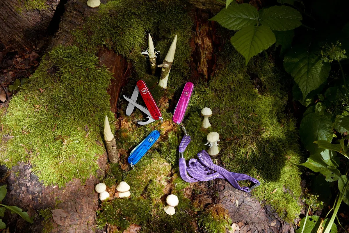 Victorinox My First Victorinox, Mini Couteau de Poche Suisse pour Enfants, Léger, Multitool, 9 Fonctions, Bleu Transparent