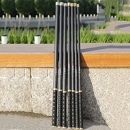 Canne A Peche Au Coup Cannes de pêche télescopiques de Fibre de Carbone Polonaille de la Main 2. 7M3.6M3.9M4.5M6.3M7.2M8M9M10M Stream de la Carpe d'eau Douce Cannes à PêChe à Main