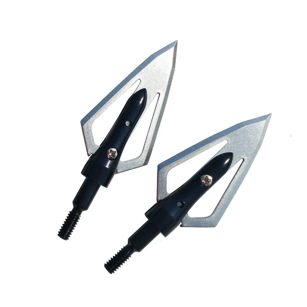 SHARROW 12pcs Pointe de Flèche 2 Lames 100Grains Têtes de Flèche à Lame avec Broadheads Box pour Flèches d'arbalète et de Carbone