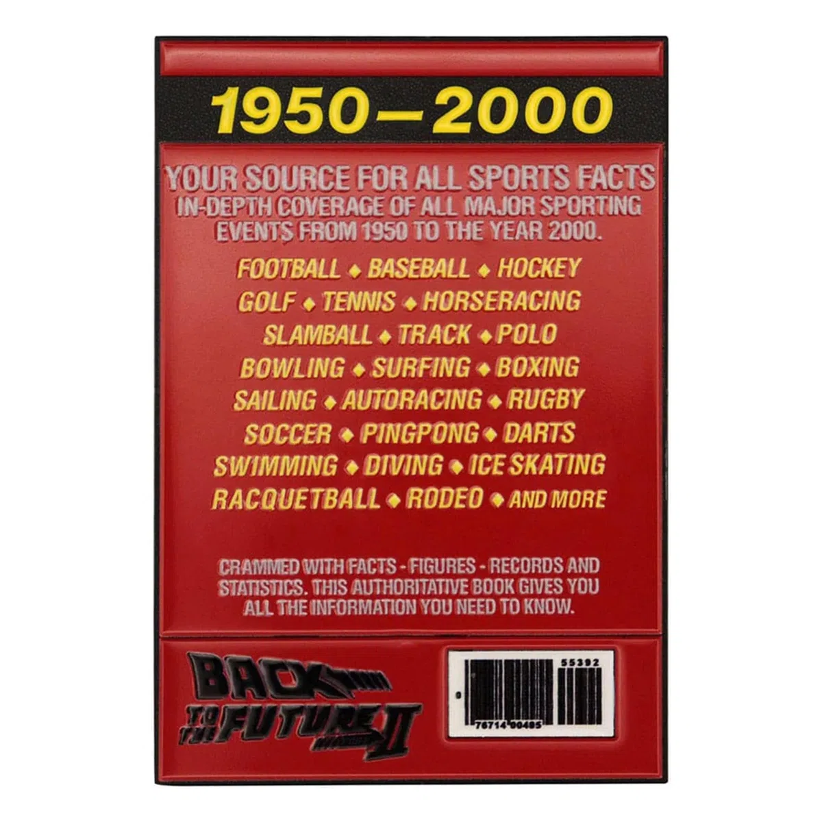 Retour vers le futur Lingot d'almanach sportif édition limitée