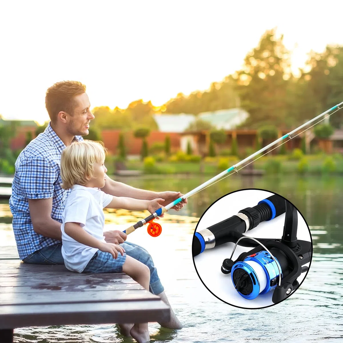 Kit de Pêche pour Enfants, 1.8m Canne a Peche Enfant, Kit de Canne a Pêche pour Enfants, Canne A Peche Telescopique + Moulinet de Pêche, pour Jeunes, Filles Et Garçons Voyageant