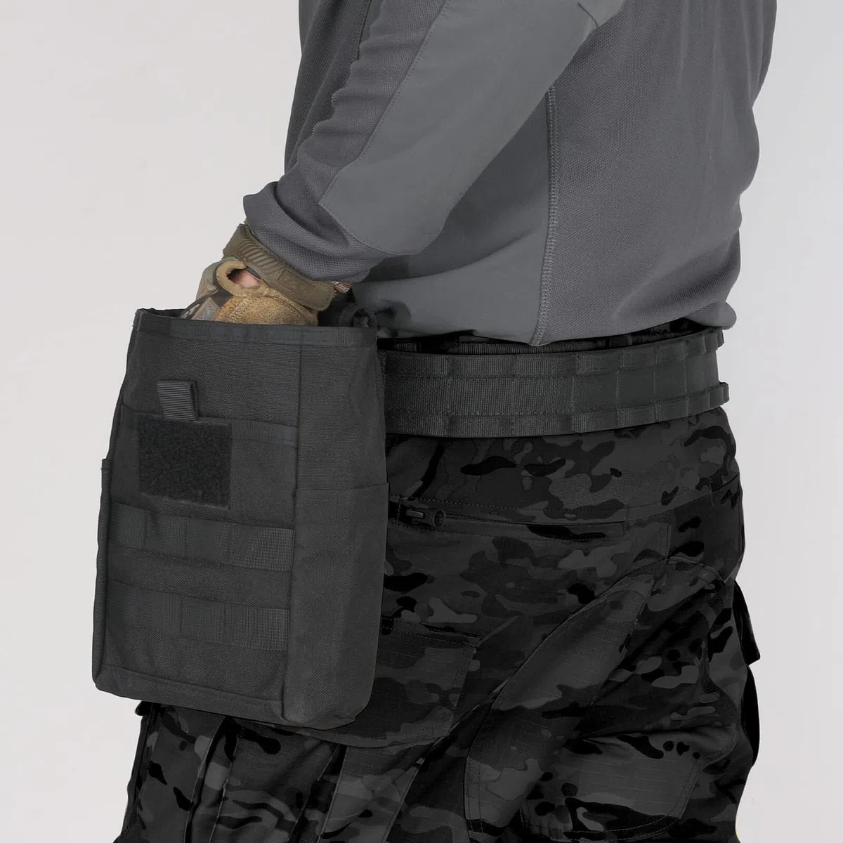 WLXW Pochette Tactique MOLLE - Pochette Utilitaire Enroulable Qualité Militaire Cordon Serrage Ouverture Rapide, Compatible Ceinture Ambidextre Ceinture Combat, Organiseur EDC Compact Chargeurs Équipe