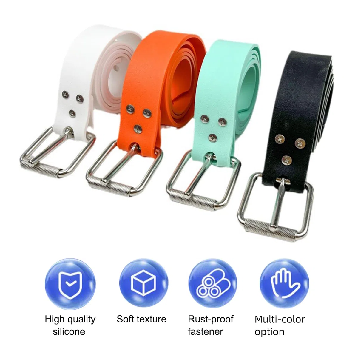 Sea frogs Ceinture de poids pour plongée libre Marseillaise en caoutchouc de qualité supérieure avec boucle à dégagement rapide 135 cm