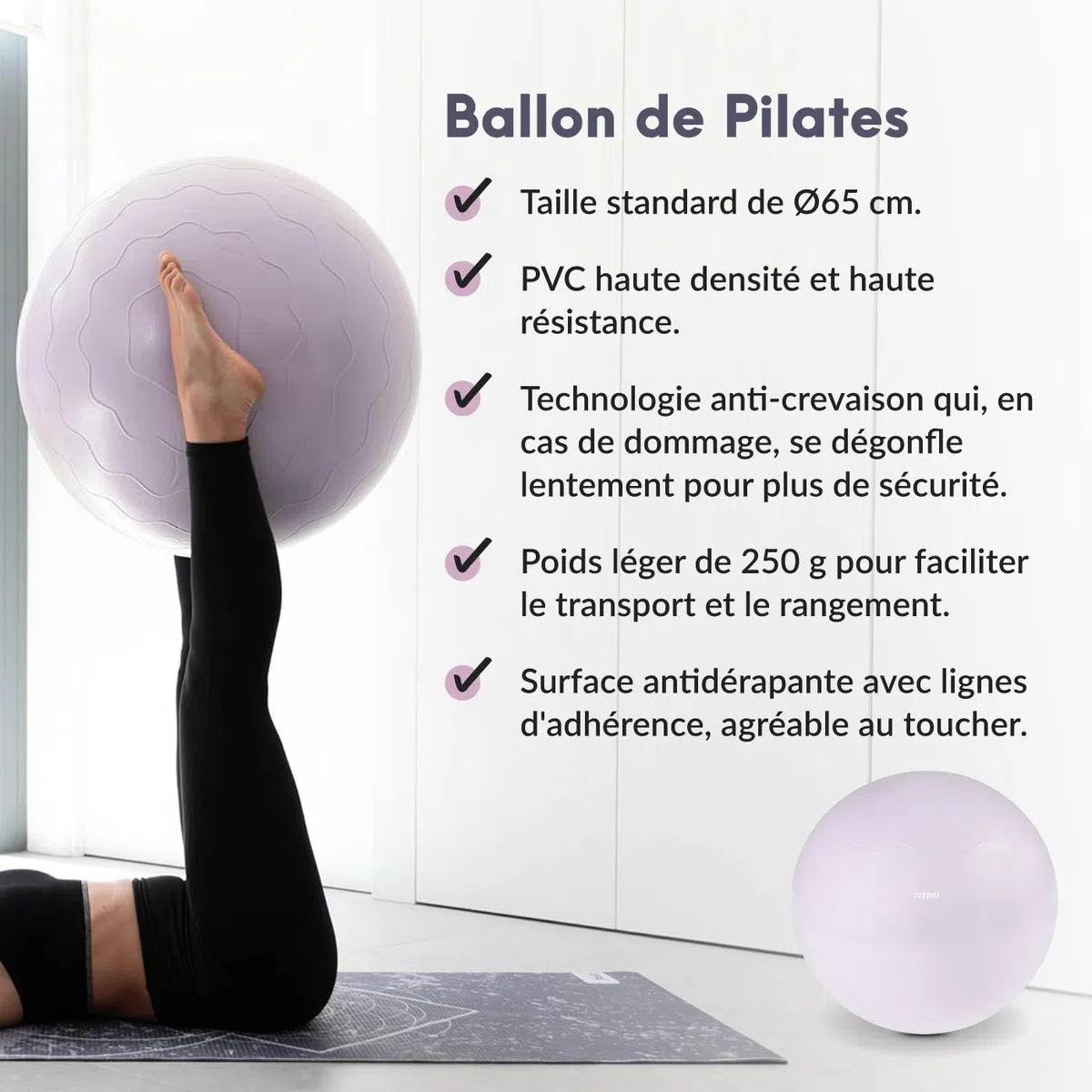 Fitfiu Fitness KITWELL- Accessoires Yoga Pilates avec Tapis, Bloc, Anneau et Sangle Inclut Guide d’Exercices Wellness