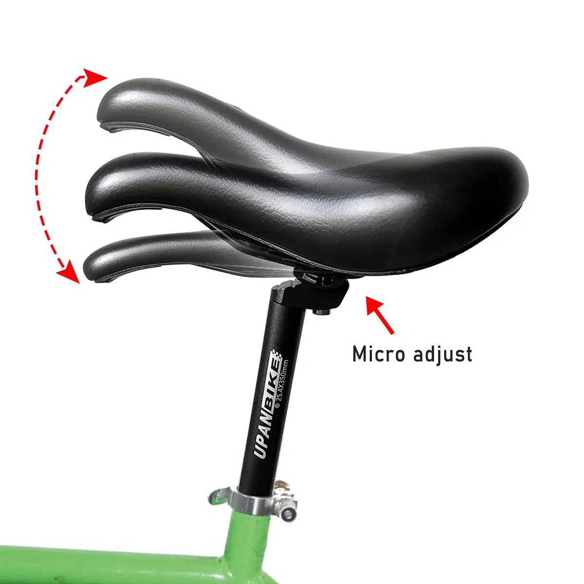 UPANBIKE 450mm Tige de Selle pour vélo 25.4mm 27.2mm 28.6mm 30.4mm 30.9mm 31.6mm en Alliage d'aluminium avec Un Collier Micro-Ajustable