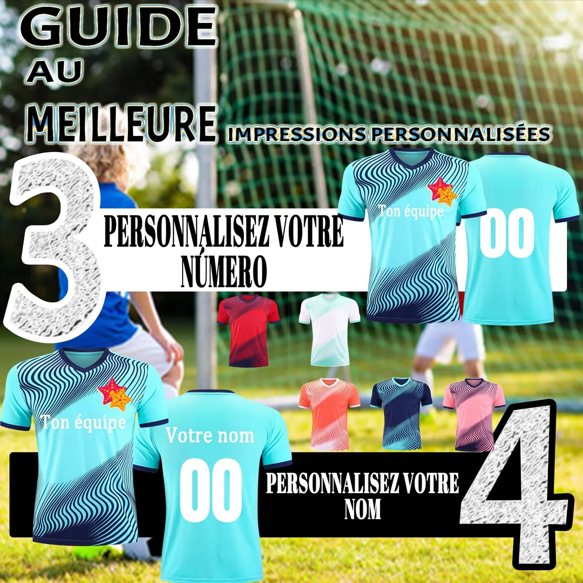 Maillot T Shirt Foot Personnalisé Enfant Hommes Maillot de Foot pour Garçons Maillot Foot Enfant Maillot Football Personnalisé avec Numéro de Logo de Nom d'Équipe