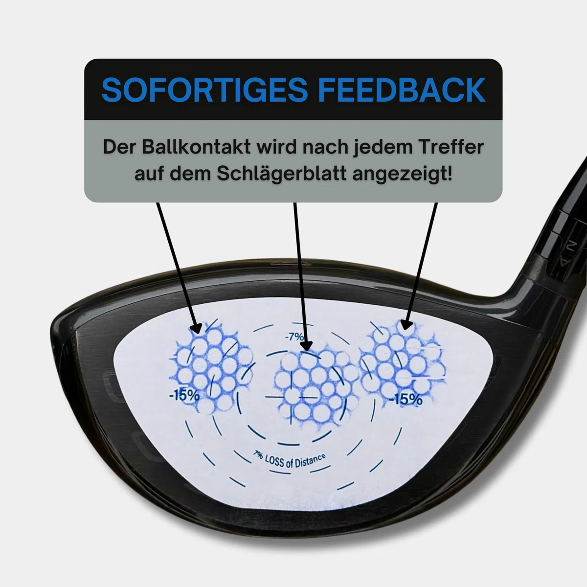 Generisch Scratch Golf Impact Tape (Driver), retour instantané pour plus de longueur et de constance, analyse du contact avec le ballon