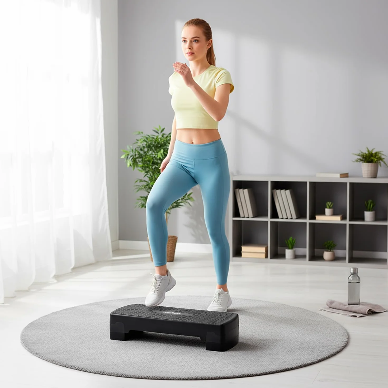 Rebel Electro Étape pour Aérobic Fitness 2 Degrés 68cm Stepper Plate Escalier Noir