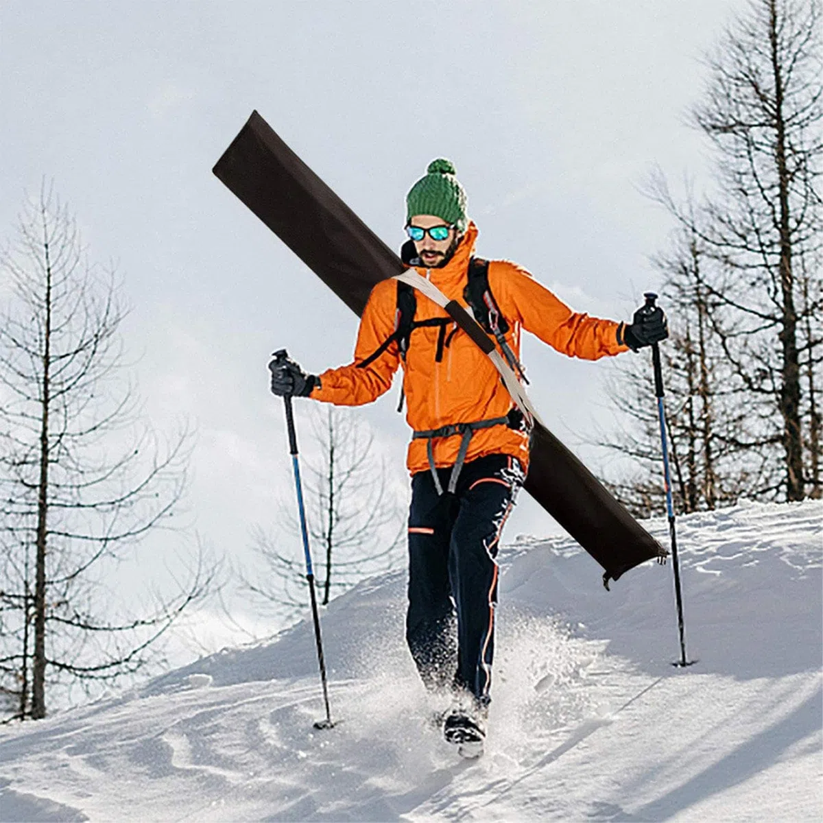 Sac De Transport Ski, Sac À Dos Imperméable en Polyester, pour Le Ski, Les Voyages sur Neige, Les Aventures en Plein Air, 185 X 33CM