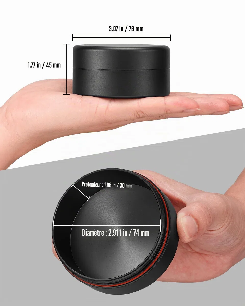 MecArmy EB35A Petite boîte de rangement en aluminium, étanche IPX8 avec couvercle, boîte de rangement EDC robuste pour outils, bijoux, gadgets, petits ustensiles, portable et résistant aux rayures